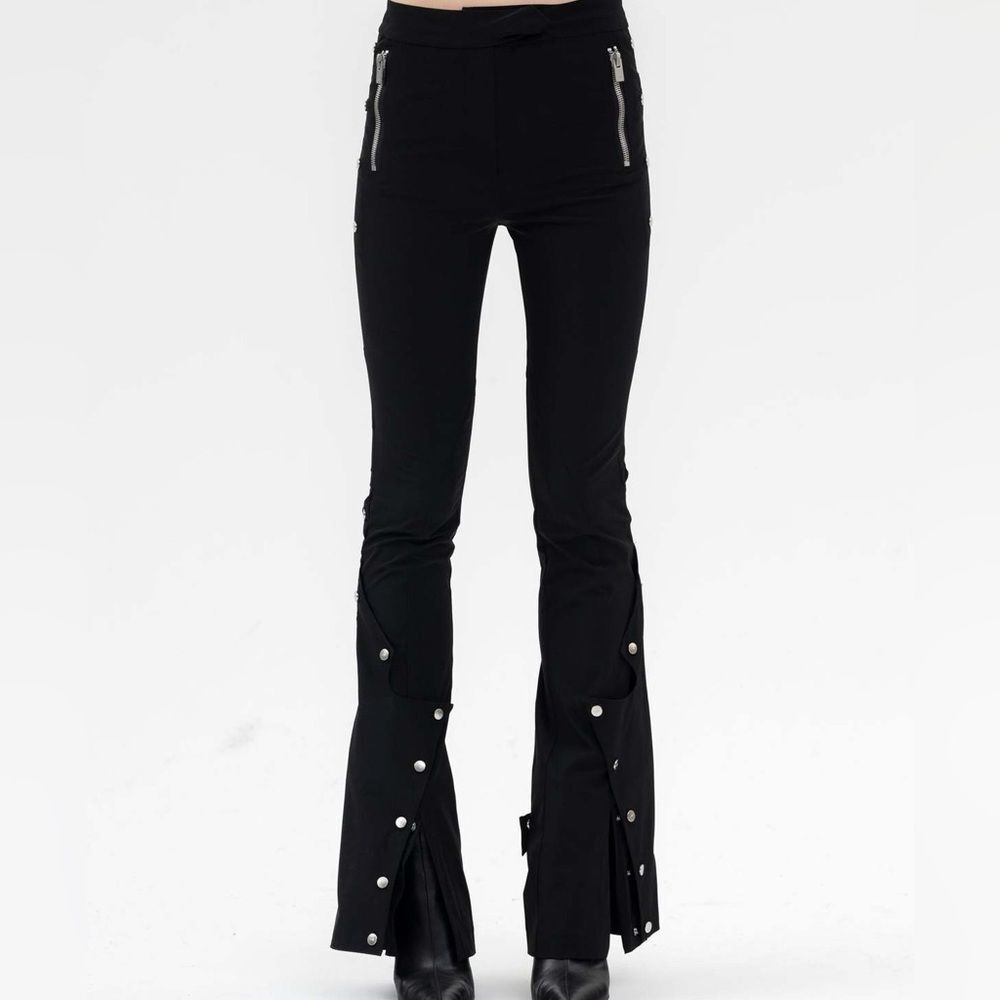 Heliot Emil Moraine Slim Fit Bootcut Trouser Pant Snap Cuff Zipper Details DK 36 - Picture 14 of 14